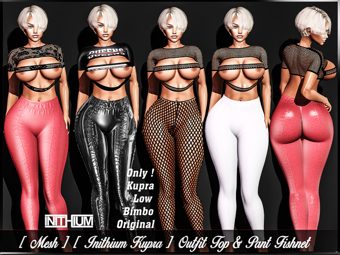 [ Mesh ] [ Inithium Kupra ] Outfit Top & Pant Fishnet