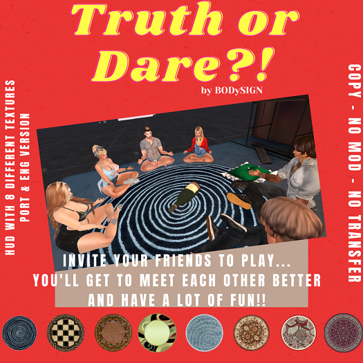 [BODySIGN] TRUTH OR DARE RUG** (GAME)