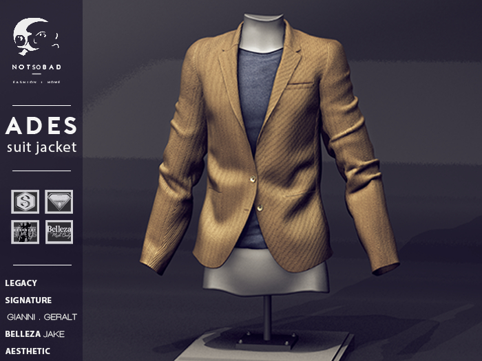 not so bad . mesh . ADES suit jacket . camel