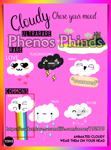 ::VOND:: CLOUDY  GACHA -RAINBOW (wearme)