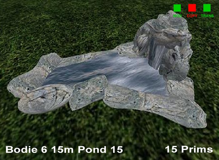 Bodie 6 Texture Changeable Waterfall and Pond with Ripple Water (v9c)