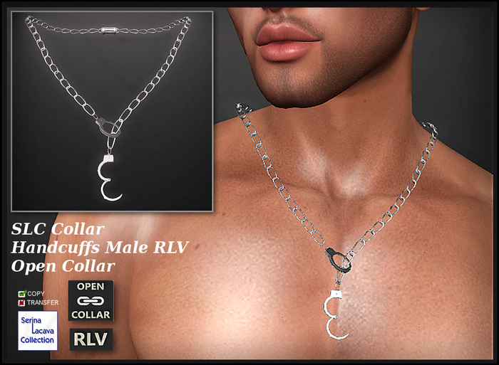 SLC Collar Handcuffs Male * Open Collar*