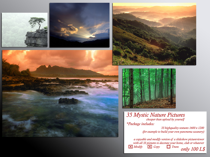 35 Mystic Nature Pictures I incl. Slideshow Frame