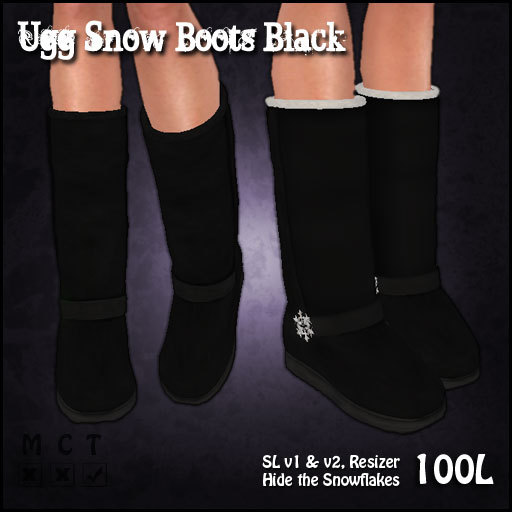 [Sassy Kitty Designs] Ugg Snow Boots Black