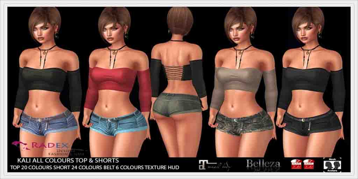 RADEX F 105 Mesh Kali All Colours Top & Jean Short