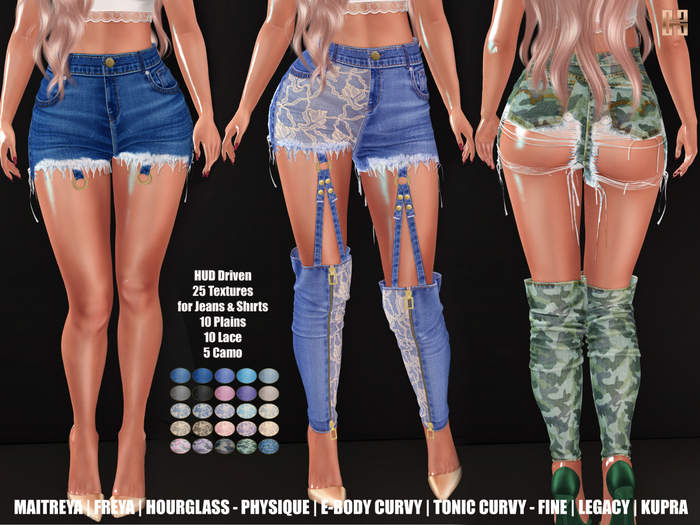 [hh] Zury Strap Jeans and Shorts