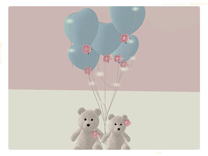 [AE] Gift Store- Rose Bears & Balloons Blue