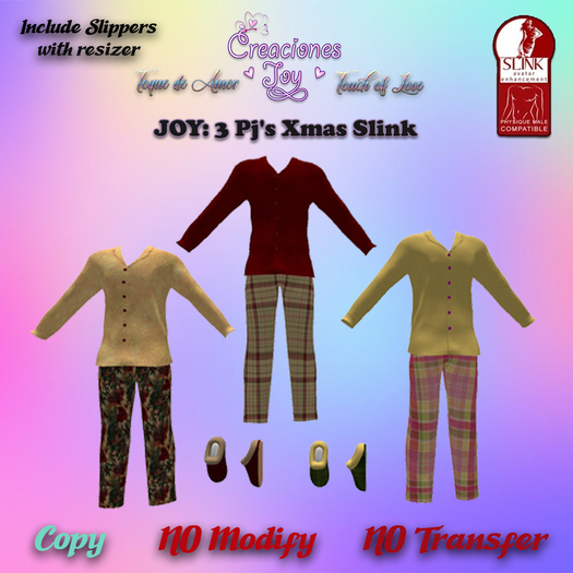 JOY: 3 PJ'S Men Xmas SLINK