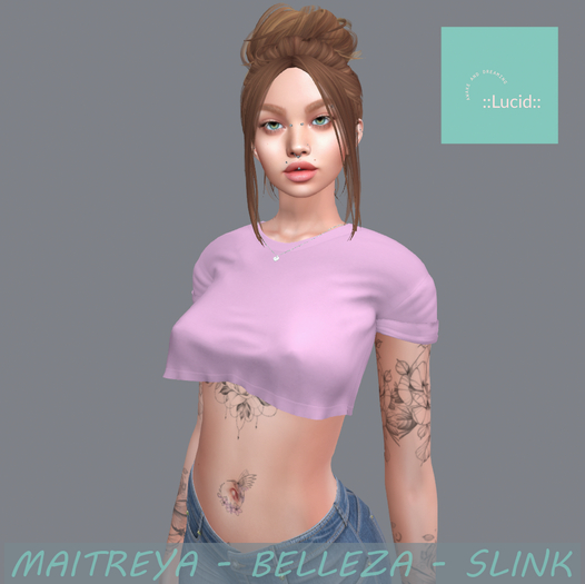 ::Lucid:: Cropped Tee - Party Pink