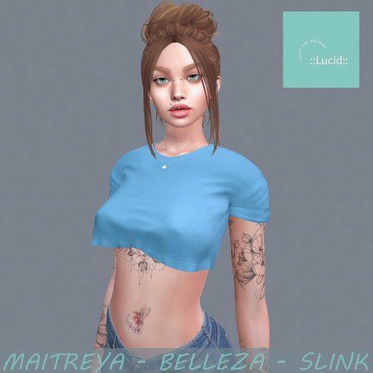 ::Lucid:: Cropped Tee - Cerulean