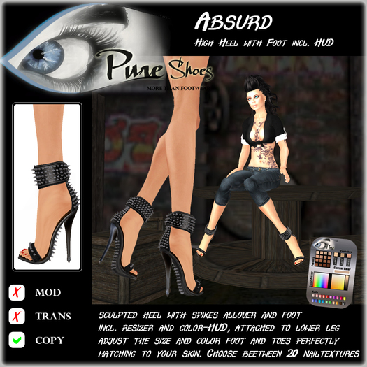 << PURE >> Pure Shoes - Absurd [inworld price 99L$]