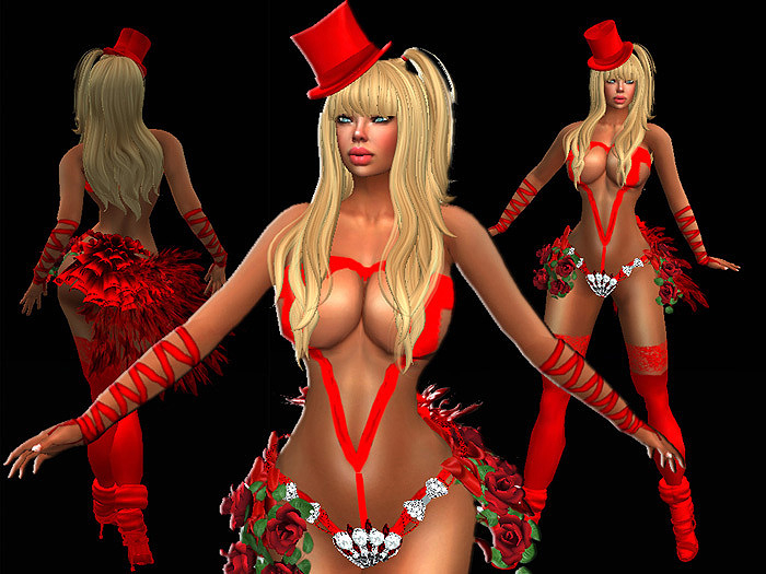 BURLESQUE RED FEATHERS-CLASSIC AVATAR
