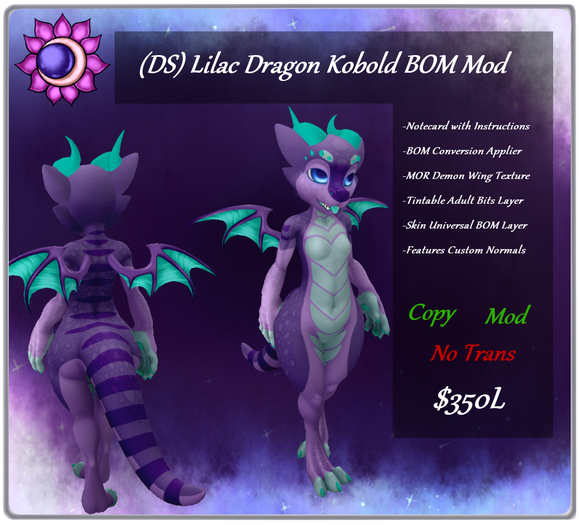 (DS) Lilac Dragon Kobold BOM Mod