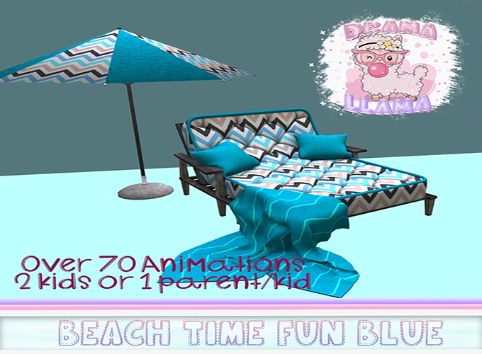 Drama Llama Beachtime Fun Blue