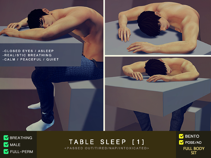 Table Sleep [1] (Drunk/Tired/Nap)