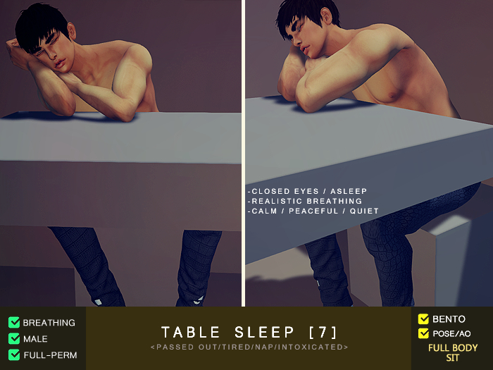 Table Sleep [7] (Drunk/Tired/Nap)