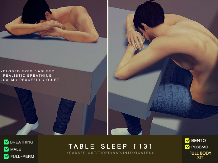 Table Sleep [13] (Drunk/Tired/Nap)