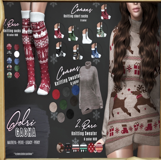 Savin. - Odri  knitting long socks - Maitreya - RARE