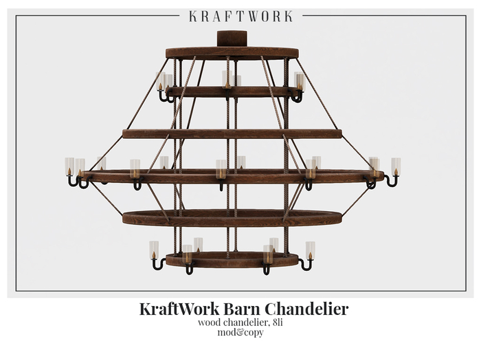 KraftWork Barn Chandelier (Add Me)