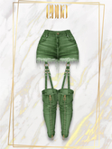 .::E.D.D.A::. Aigle Torn Short {GREEN}