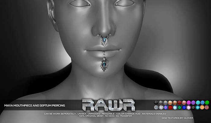 RAWR! Maya Mouthpiece and Septum Piercing (add me)