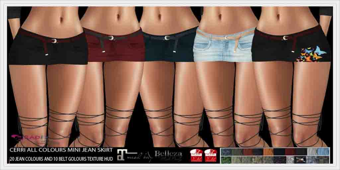 RADEX R-2 Mesh Cerri All Colours Mini Jean Skirt