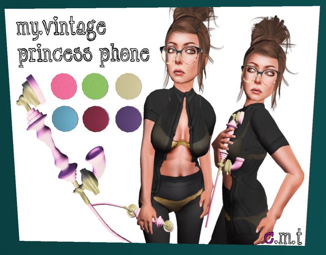 [C.I] Vintage Princess Grape Phone