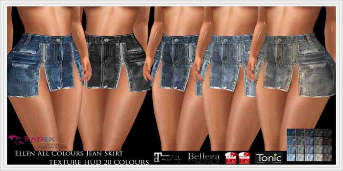 RADEX R-3 Mesh Ellen All Colours Jean Skirt