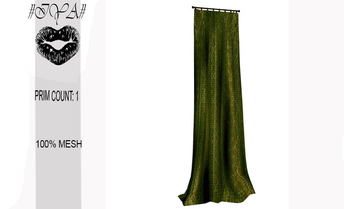 #IYA# Curtain "Green brocade"