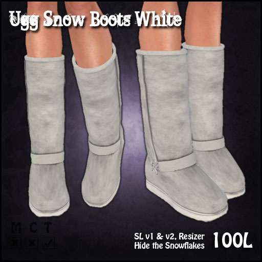 [Sassy Kitty Designs] Ugg Snow Boots White