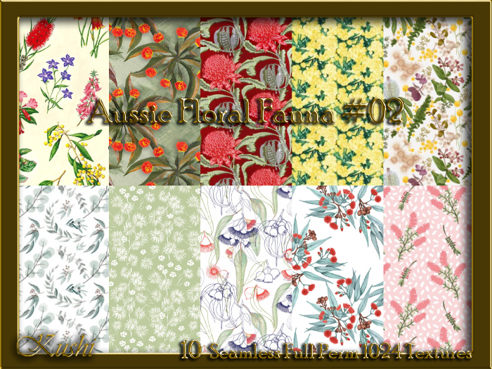 Aussie Floral Fauna #02 Seamless Texture Set