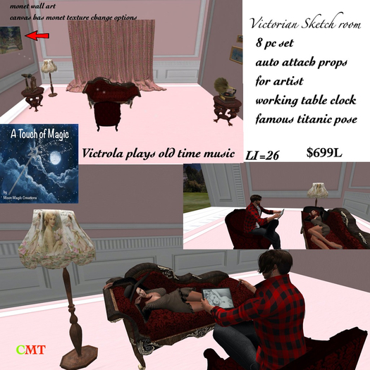 8 pc set - Victorian Sketch room-Box