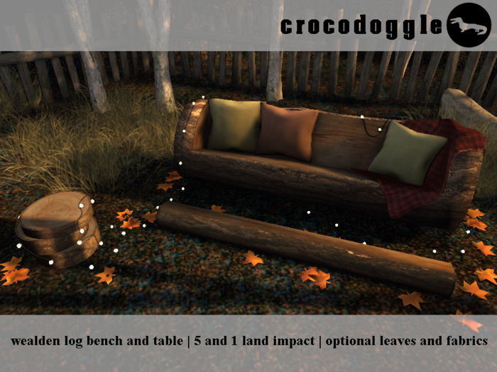 [CD] Wealden Log Bench Set