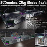 25% OFF Summer21 City Skate Park - Skateboard Park, w vendor earn L$ 100% - Animated Skateboard, Your visitor customize