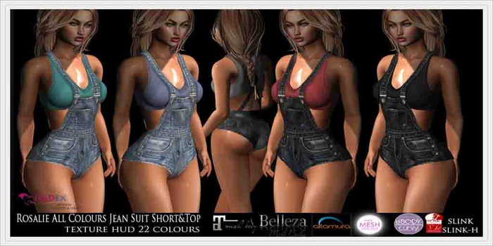 RADEX F 104 Mesh Rosalie All Colours Jean Suit Short&Top
