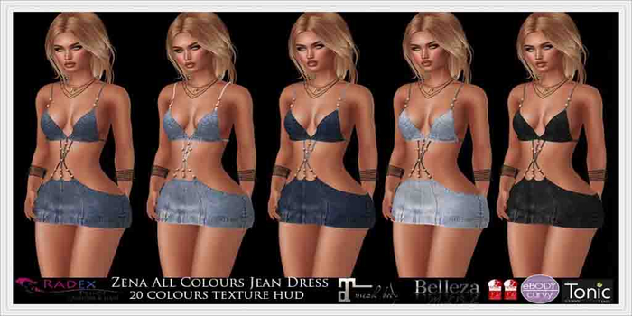 RADEX F 104 Mesh Zena All Colours Jean Dress