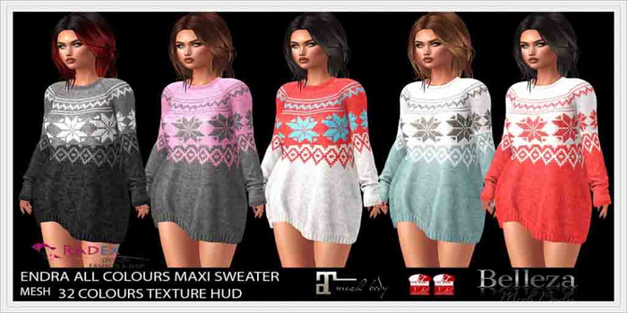RADEX Mesh Endra All Colours Maxi sweater