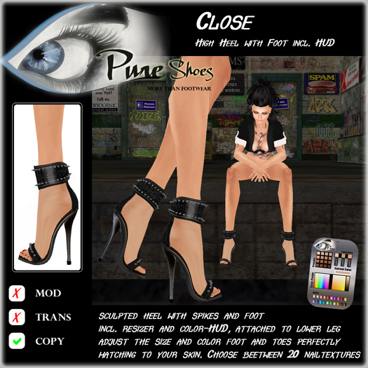<< PURE >> Pure Shoes - Close [inworld price 99L$]