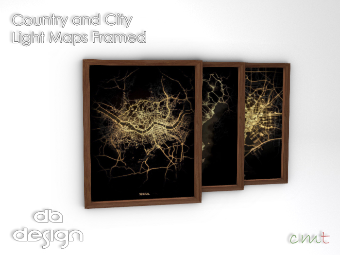 ::db:: Framed Country and City Light Maps S - T Part IX