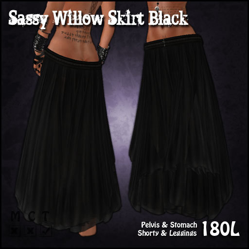 [Sassy Kitty Designs] Willow Skirt Black