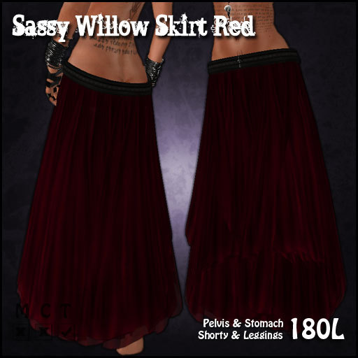 [Sassy Kitty Designs] Willow Skirt Red