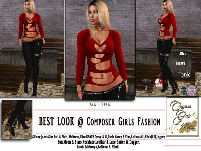 !CGF-*Blade Red* Jeans Outfit