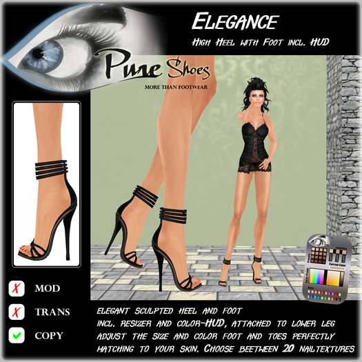 << PURE >> Pure Shoes - Elegance [inworld price 99L$]