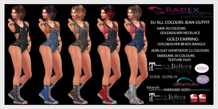 RADEX Mesh Su Jean All Colours Full Outfit