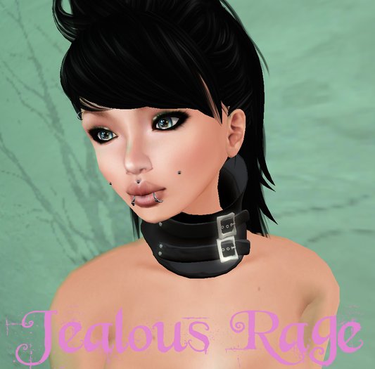 Jealous Rage Double Belted Posture Collar Black