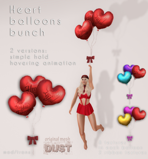 DUST: Heart Balloons bunch