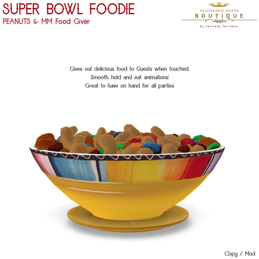 Super Bowl FOODIE - Peanuts & MM Mix Giver (BOXED)