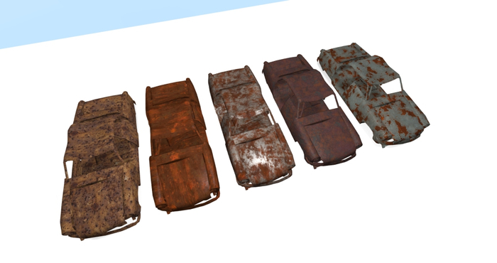 Wrecked Old Car v30 Mesh