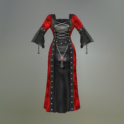 Gothic Cross Slink Medieval Dress