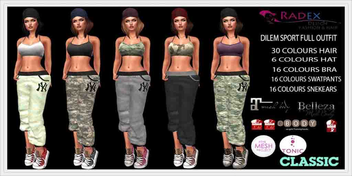 RADEX Mesh  Dilem Sport All Colours Full Outfit